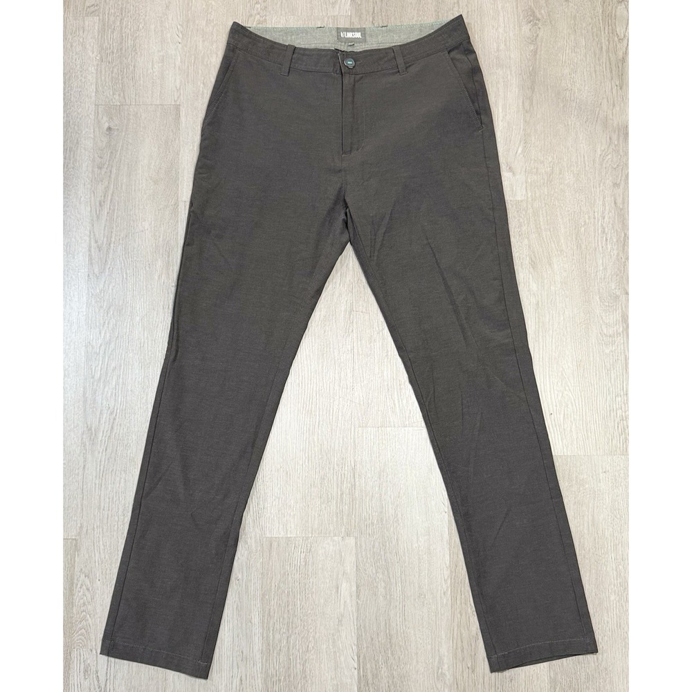 Linksoul Pants Mens Size 32R Performance Golf Chino Stretch Flex Flat Front Gray